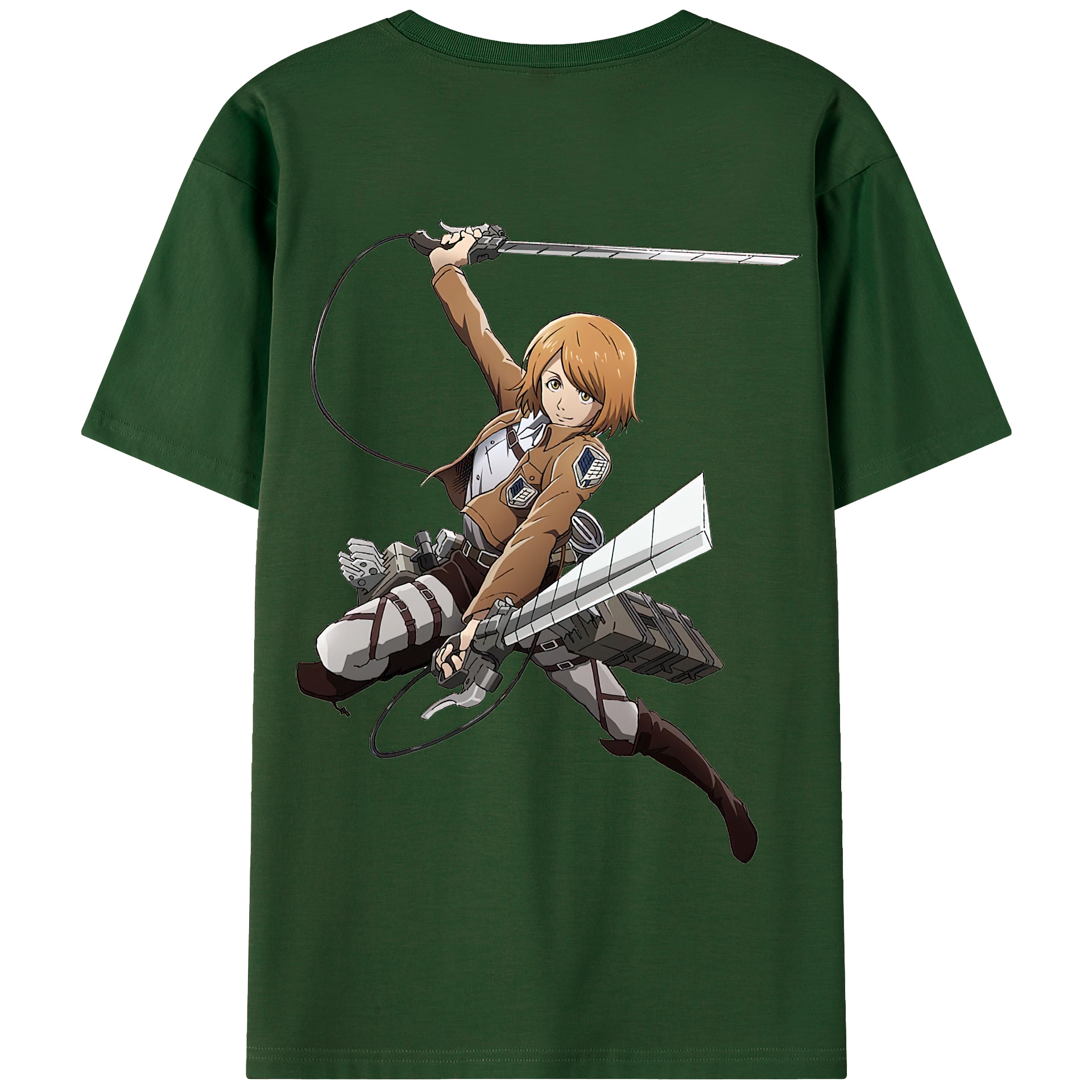 （画像用） 進撃の巨人 ペトラ·ラル Attack on Titan Petra Rall 綿100％半袖Tシャツ（背面プリント）
